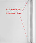 Back side view of 24x24 Beefy Universal Steel Flush Access Panel Door With Screwdriver Latch White Prime Coat Finish showing concealed hinge.
