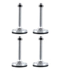 Heavy Duty Adjustable Leveling Feet Set M12 X 50mm Thread With 2.4 Inch Grippy Rubber Base For Desks Cabinets Shelving And Workbenches Built Like A Tank Floor Protectors No Fuss Setup Pack Of Four shown in an arranged display.