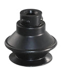 7 Piece Industrial Manipulator Vacuum Suction Cup Kit With Retaining Ring For ZP-B10 To ZP-50 Pneumatic Grippers, black rubber cup detail.