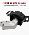 Right engine mount from No Hassle Plug And Play Heavy Duty Engine Motor Transmission Mount Kit Fits Smart Fortwo L3 1.0L Evo.