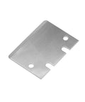 Hardened metal blade from Heavy Duty Pro Grade 3D Printer Scraper Set with holes for securing, designed for easy print removal.