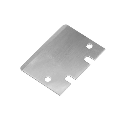 Hardened metal blade from Heavy Duty Pro Grade 3D Printer Scraper Set with holes for securing, designed for easy print removal.