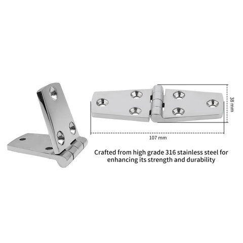 Heavy Duty Ball Bearing Door Hinges Featuring Mirror Polish Finish And Six Hole Cast Strap For Smooth Indoor Outdoor Operation Built Tough To Handle Everyday Use