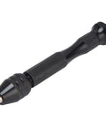 Knockout Mini Aluminum Pin Vise Hand Drill Featuring A Tight 0.3 To 3.4 Mm Chuck, Ultra Light hobby gear in black aluminum.