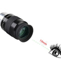 32mm 1.25 Inch Plossl Eyepiece For Telescopes With Filter Thread showing 19mm eye relief, black metal body, FMC coatings.