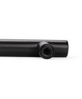 Side view of Flat Black 3 Inch Center To Center Bar Cabinet Pull, Modern T Bar Handle, 5 Inch Length, showing connector details, 12mm Diameter