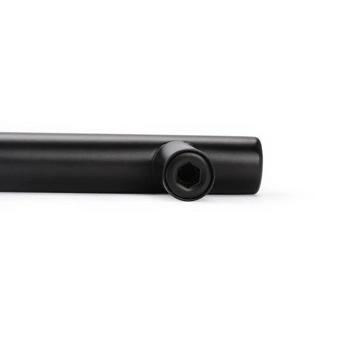 5 Pack Black Bar Cabinet Pulls Two And One Half Inch Center To Center, Four Inch Overall Length, Stainless Steel T Bar Handles For Kitchen Cabinets, Doors, And Dressers, Sleek Modern Hardware, Durable And Easy To Install close-up end cap