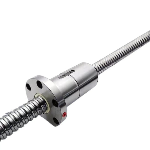 DFU1605 Right Hand Ball Screw for CNC Z Axis Motion Rail, 16mm Diameter, 5mm Pitch, End Machined, 1000mm Long, close-up view