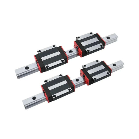 Heavy Duty HGR15 And HGR20 Linear Rail Block Kit For CNC Router Build Perfect Guide Rails With Bearing Steel Carriages For Smooth Motion Control And Rock Solid Square Frame Stability In Your Rig, HGR15/HGR20 rail blocks on steel guide rails
