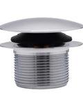 Universal Deep Soak PVC Bath Drain In Polished Chrome With European Tip Toe Push Drain One And A Half Inch Schedule 40 Tub Drain