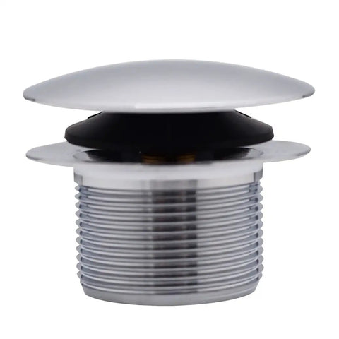 Universal Deep Soak PVC Bath Drain In Polished Chrome With European Tip Toe Push Drain One And A Half Inch Schedule 40 Tub Drain