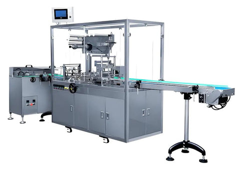 Heavy Duty Automatic 3D Transparent Film Shrink Wrapping Machine For Carton Boxes With Low Maintenance Cost And Super Easy Operation visible from the side.