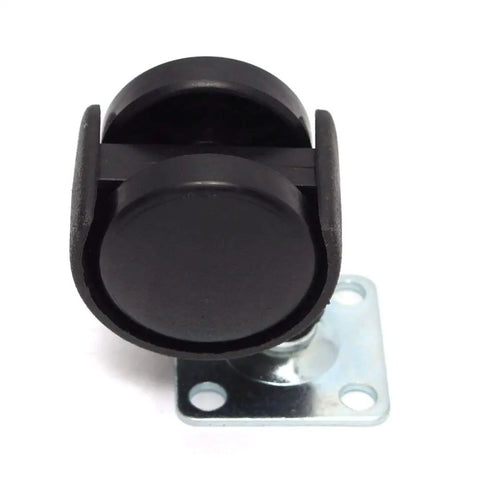 Top Shelf Heavy Duty Swivel Caster Wheels Four Pack Black Nylon Rollers Dead Silent Floor Savers Scratch Proof Smooth Gliding Steel Plate Base For Office Chairs Tables And Desks