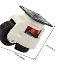 Four Pack Tough As Nails Heavy Duty Swivel Leveling Workbench Casters With Flat Plate Wheels For Material Handling And Equipment Transport Universal Industrial Caster Wheels, 7.3 cm