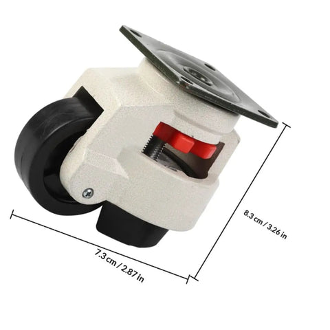 Four Pack Tough As Nails Heavy Duty Swivel Leveling Workbench Casters With Flat Plate Wheels For Material Handling And Equipment Transport Universal Industrial Caster Wheels, 7.3 cm