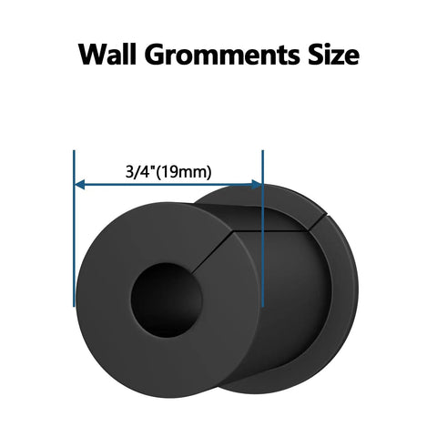FourPiece Silicone Starlink Cable Pass Through Bushings For Three Quarter Inch Wall Holes showing size 3/4 inch (19 mm) rugged grommet