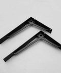 Heavy Duty Black Metal Shelf Brackets set of 2 sturdy rust-proof design for wall mount support and easy install.