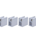Glass Shelf Clamps And Brackets Zinc Alloy 4 Piece Set For 8 To 10mm Thick Shelves No Fuss Easy Install And Strong Glass Protection