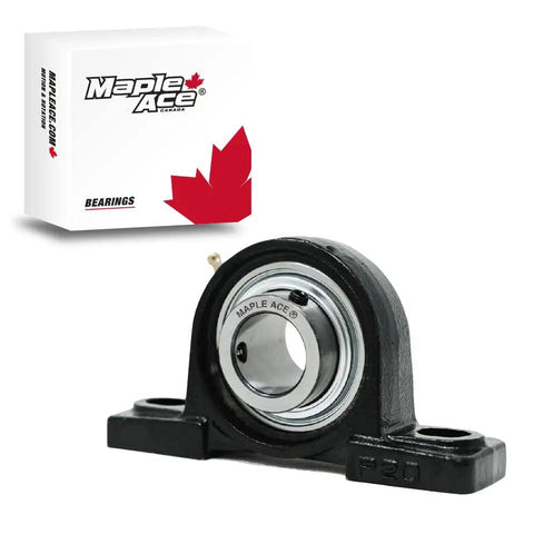 Beefy Built Tough Heavy Duty Pillow Block Bearing With 2 7 16 Inch Bore 2 Bolt Self Aligning Mount R3 Triple Lip Seal on box