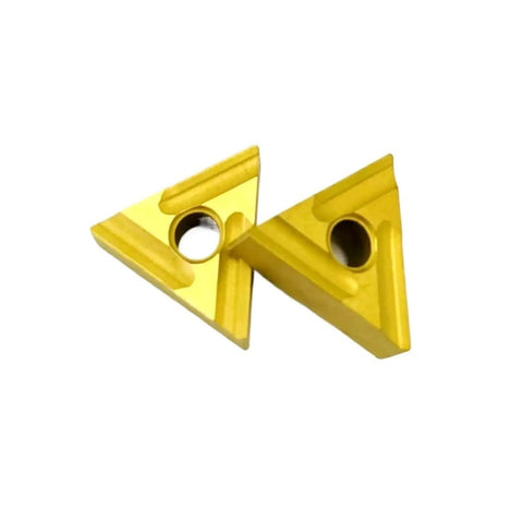 Durable 10 Pcs Indexable Carbide Lathe Tools TNMG160404R Set sharp triangle tool inserts for stainless machining.