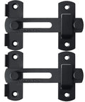 Beefy Flip Latch Lock Heavy Duty Stainless Steel Gate Door Cabinet Window Lock 2 Pack Black Built Tough For Home Pet Gate