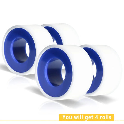 Four Rolls Of Three Quarter Inch White Teflon Tape For Plumbers PTFE Thread Sealant Pipe Sealing Shower Heads 520 Inches Per Roll Leak Proof Water And Gas Tight