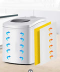 Reliable Countertop Ice Maker Machine Produces Straight Up Fast Round Cubes In Just Seven Minutes with transparent viewing panel.