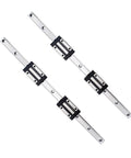 500mm Linear Rail Kit With Two Guide Rails And Four Carriage Blocks For CNC Machines displayed on white background.