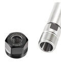 High Precision ER Extension Rod For Machine Tools With Ultra Low Runout 0.005mm Accuracy And Stable Cutting Performance Straight Shank Collet Holder showing clamping nut and extension rod.