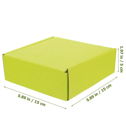 Green Corrugated Mailer Boxes 10 Pack For Shipping And Storage, sturdy green box with dimensions 5.89x5.89x1.97 in