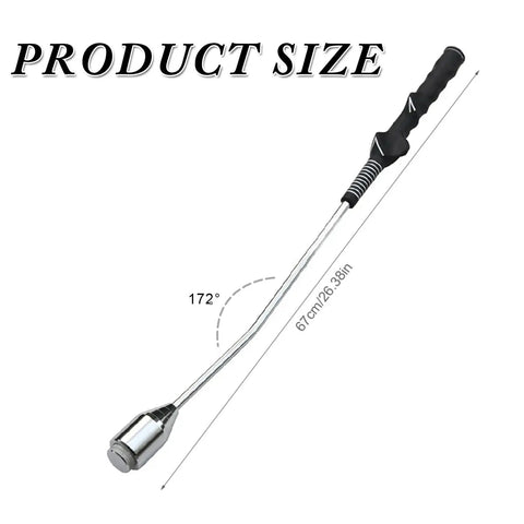 Weighted Golf Swing Trainer and Grip Trainer for Indoor Practice, Warm-Up and Stretching, 26-inch length with dimensions shown