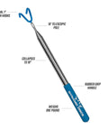 Disc Golf Retriever Pole With Telescoping Grabber Hook For Easy Disc Recovery From Trees Or Water 16 Foot Reach And 18 Inch Collapsed Length