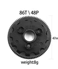48P 86T Spur Gear For 1 To 10 Scale RC Cars Slash Stampede Rustler Bandit VXL Upgrade Part 4686 Replacement shown front view