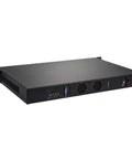 Heavy Duty Rakmount Firewall And Vpn Network Security Apliancerouter Pc Featur ing Intel At om D52 5Six Gi ga bi tLan Du al Us b,C omAn dv Ga, Sli ckBa rea bOne Sys temT uned Fo rPf Sen seOr Li nu xSe tupNo rRa mo rSt ora geI nclu ded, rear view showing connections.