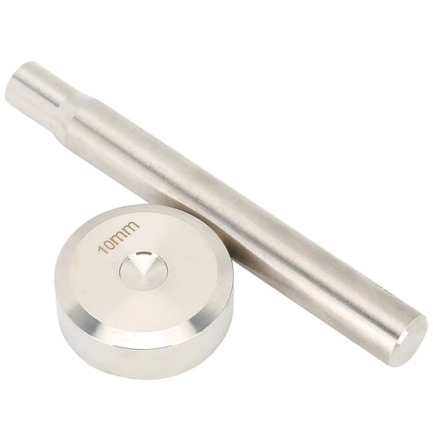 Omquot Heavy Duty Rivet Punch Set With Comfort Grip Handle For Leather Crafts And DIY Projects, Stainless Steel Installation Base Kit To Drill Holes In Thick Materials Perfect For Pros And Hobbyists A Total Game Changer, 10mm tip