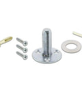Installation hardware for Meadows Plate Single Dummy Crystal Cobalt Glass Door Knob Set In Polished Brass with Solid Brass Plates