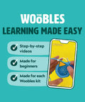 Smartphone displaying a step-by-step video tutorial for a Minecraft Crochet Kit For Adults And Beginners with prestarted yarn.