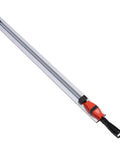 Heavy Duty Aluminum Straight Edge Guide For Circular Saws Featuring A Rock Solid Rubber Clamp and Non Slip Rail on a flat surface.