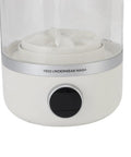 Your New Favorite Rechargeable Mini Washing Machine Featuring A Totally Chill 10W Motor For Gently Washing Delicate Fabrics Socks Underwear And Baby Clothes With Zero Hassle At Home Or On The Go - close-up view of washing machine featuring control knob and clear lid.