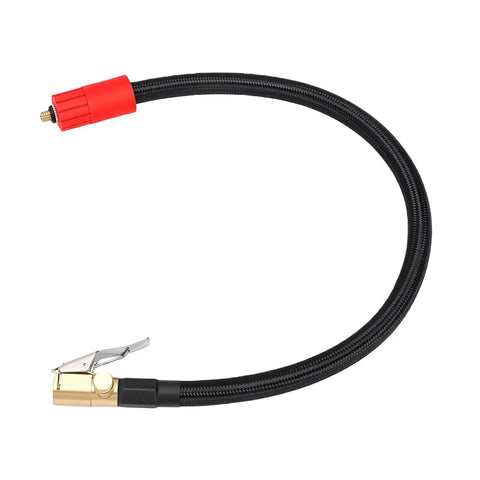 Premium Flexible Silicone Tire Inflator Extension Hose 40cm With Quick Clamp Chuck For Cars Motorcycles Bikes No Sweat Roadside Help Easy Reach Tight Spots Essential Garage Tool Game Changing Auto Repair Gear You Need Right Away black 40cm hose with clamp chuck