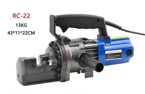 AoXhugB Electric Rebar Bender Portable Hydraulic Steel Bar Cutter With All-Copper Motor fast shearing tool with black handle.