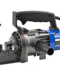 Hot Deal Electric Rebar Bender And Cutter Portable Hydraulic Steel Bar Shearing Machine high-speed electric cutter with a black and blue design.