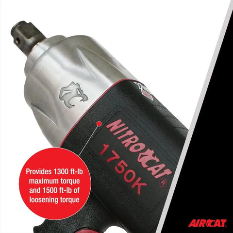Three Quarter Inch Pneumatic Impact Wrench Featuring A Slick Twin Clutch Design For Blazing Fast Torque Build Up And A Hardcore One Thousand Five Hundred Foot Pounds Of Raw Loosening Muscle To Crush Any Stubborn Nut Like A Boss