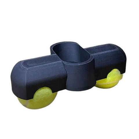 Indoor Bike Training Floor Mat With Shock Absorption Cushioning featuring dual tennis ball base for vibration damping