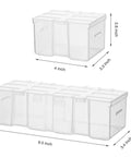 Two clear plastic boxes from the 16 Compartment Detachable Toolbox Organizer With Removable Sections And Clear Lid For Easy Sorting