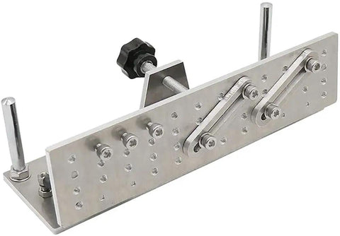 Heavy Duty Fixed Angle Belt Grinder Knife Jig For Precision Blade Sharpening Durable Aluminum Alloy Build, adjustable angles visible.