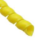 Yellow Flexible Spiral Cable Protector Sleeve for 10mm to 14mm Cables 10 Meters Long Wire Organizer Detail View