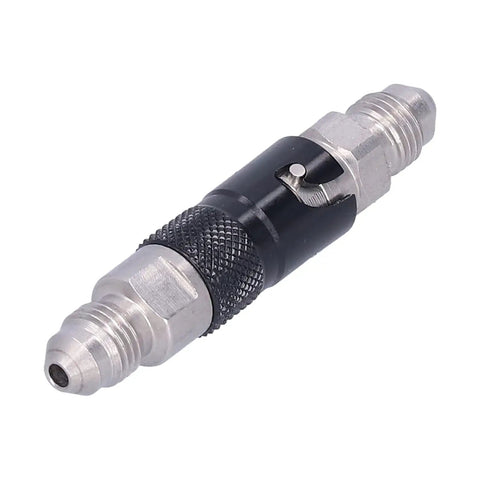 Top Tier AN3 Quick Disconnect Coupler Aluminum Alloy Brake Line Adapter For Turbo Swap Jobs And Hydraulic Brake System Upgrades Featuring Leak Proof Seal Design And Rotating Joint For Hardcore Motorsports Gearheads, black aluminum coupler