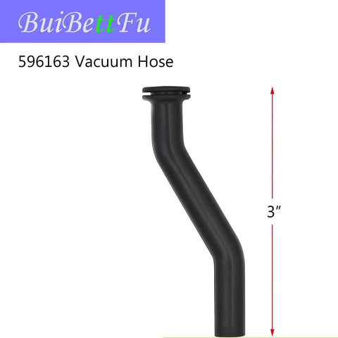 Black 3-inch 596163 vacuum hose with curved design for fuel systems