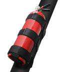 Jeep Fire Extinguisher Mount Holder with Roll Bar Strap Non Slip Carrier for Wrangler third party accessory securing extinguisher.